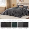 ChiXpace Fluffy Twin Comforter Set - Furry Grey Leaves Pattern