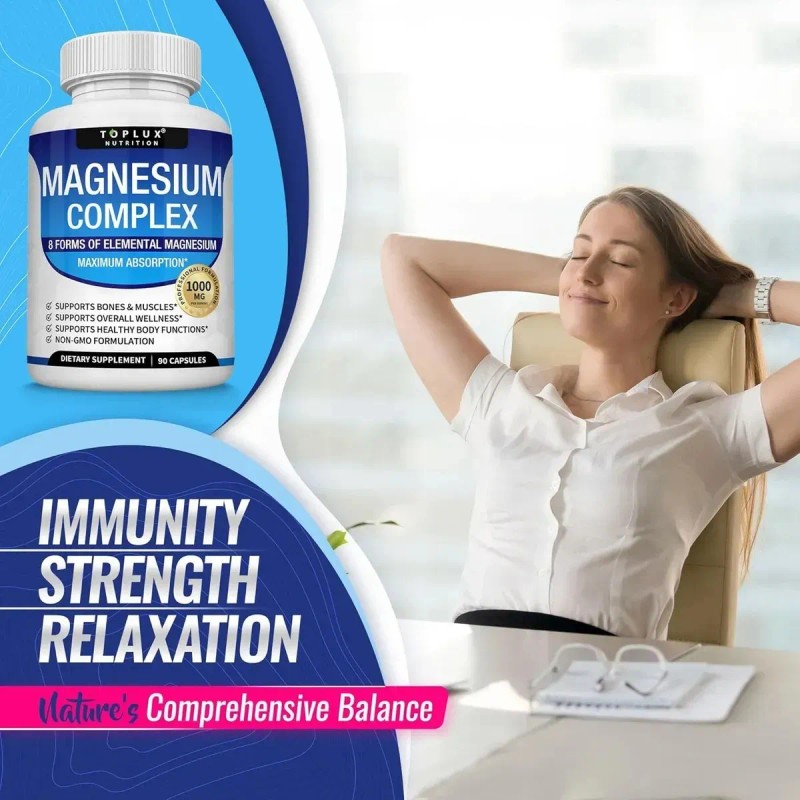 2pcs Magnesium Complex 8 Essential Magnesium Fitness Edible
