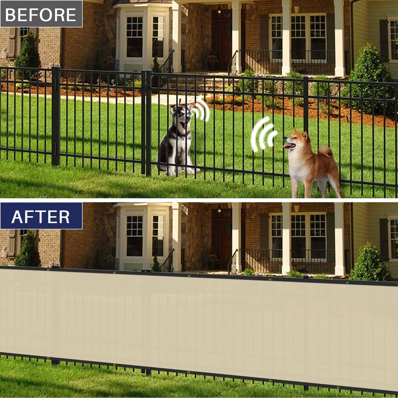 Windscreen4less 4' x 12' Privacy Fence Screen Heavy Duty Windscreen