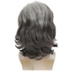 Siudus Mens Grey Short Wig Layered Middle Part Hair Wigs