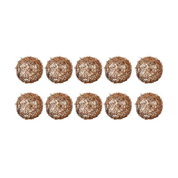 ARTIBETTER 10pcs Wicker Rattan Balls Natural Grapevine Ball Christmas Tree