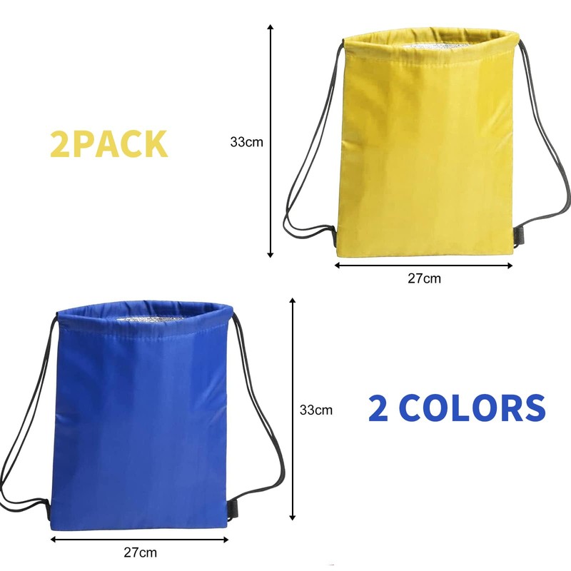 2PCS Insulated Cooler Bag for Lunch, Picnic & Travel -