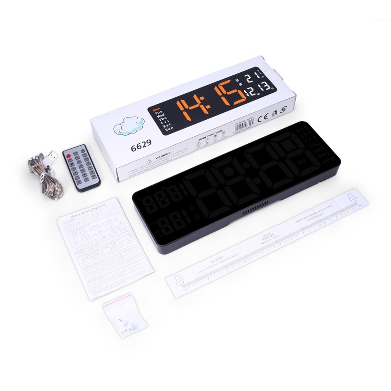 Ankilo Newest 13'' Digital Wall Clock with Remote Control, Large
