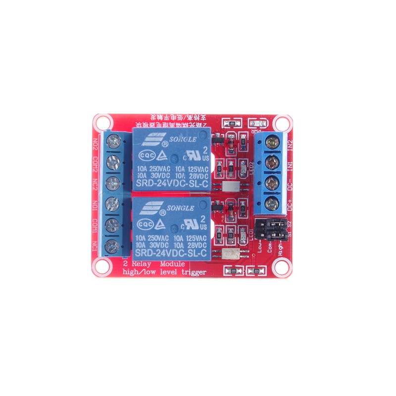KNACRO 24V 2-Channel Relay Module with Optocoupler Relay Board High