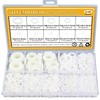 Sutemribor 640-Piece 8-Size White Nylon Washers Assortment Kit - Metric