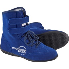 Speedway Motors Blue Hightop Racing Shoes, 10.5, SFI 3.3/5, Flexible Leather