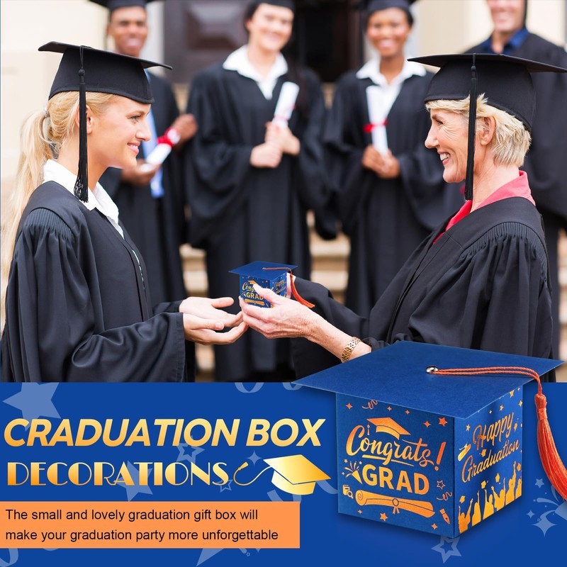TaoBary 30 Pcs Graduation Cap Candy Box with Tassel Party