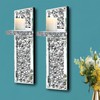 Set of 2 Crystal Crush Diamond Candle Sconces, Gorgeous Silver