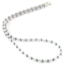 Ronotico jnk-31 Magnetic Necklace, Stylish, Unisex, Rainbow Aura Crystal, Natural Stone, Silver925 Magnetic Clasp, Made in Japan