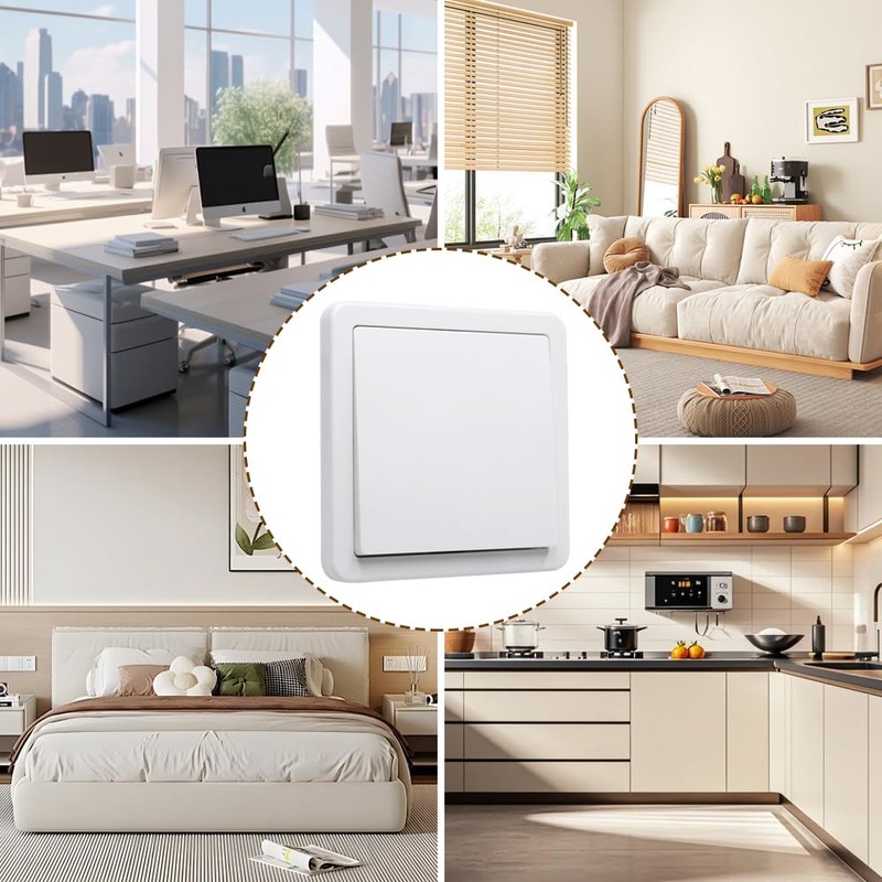 GOIYZTTR Flush-Mounted On/Off Switch Toggle Switch Light Switch All-in-One White