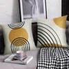 Thideape Pillow Covers 18x18 Inch Set of 4 Yellow Abstract