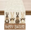 BOTB LIHM Happy Easter Creamy Brown Bow Bunny Eggs Rabbits