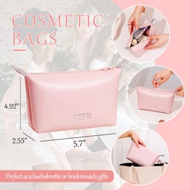 Yaellede Small Makeup Bag Bulk, Bridesmaid Gifts For Wedding Day Proposal, Mini Cosmetic Bags For Women, Bridal Party Gifts Organizer Bags Set, Travel Pouches For Toiletry, Bachelorette Party Favors