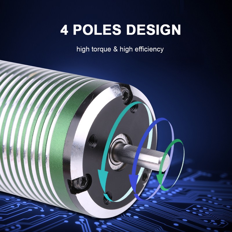 1pc 3665 3600KV 4500KV 4 Poles Motor RC Part for
