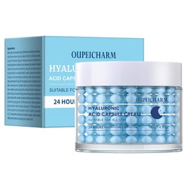 Hyaluronic Acid Capsule Face Cream,Moisturizer Capsule Facial Cream,Hydrating Night Face Cream Skincare 4.9 OZ