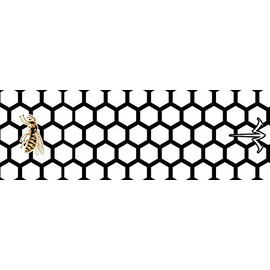 White Water Archery White Honeycomb Yellow Jacket Reflective Arrow Wraps 15 Pc Pack Choose Length Width (4, 1)