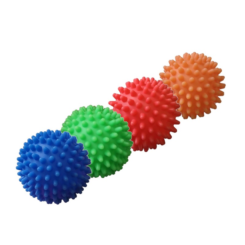 Pack of 4 Hedgehog Massage Balls Spiked Balls Approx. 7