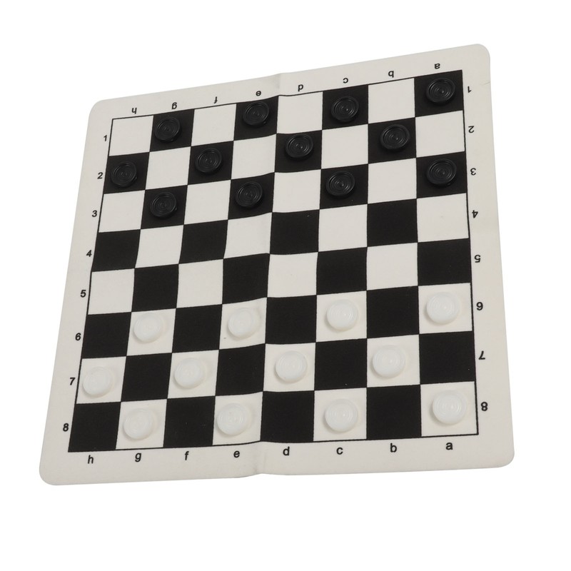 Chess Checkers Set 13.8in Board 2 in 1 Anti Slip