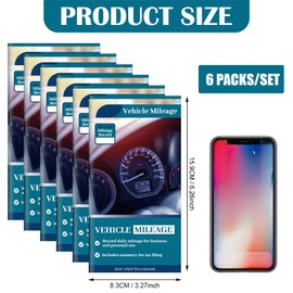 Motiskyy 6 Pcs Vehicle Mileage Log Book for Car Auto Mileages Expense Record Notebook Tracker Vehicle Expenses Journal Business Bookkeeping for Driving, 6.3 x 3.3 Inch 32 Pages Each (Mileage)