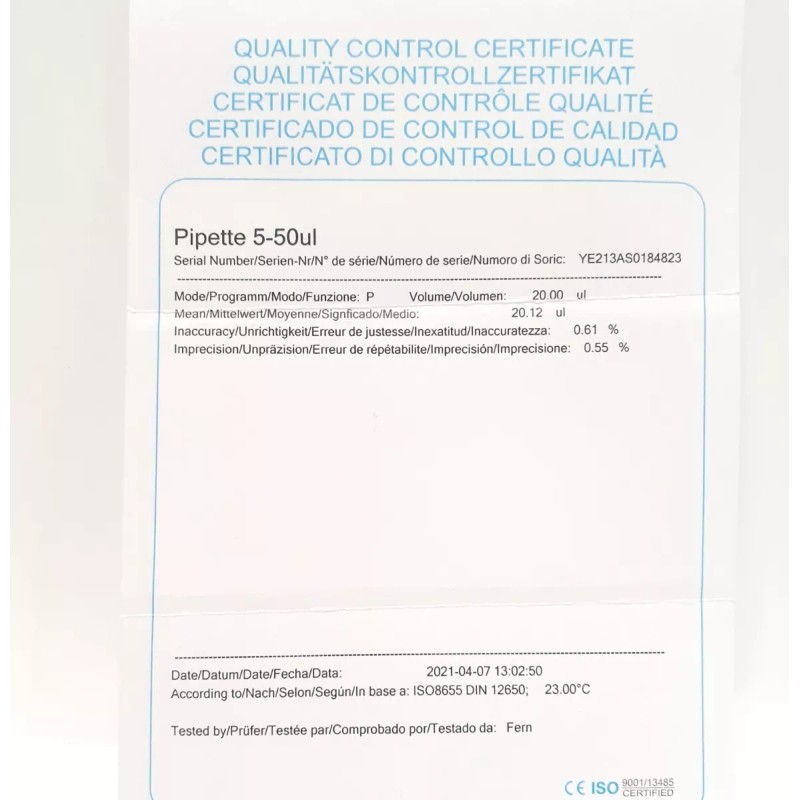 DragonLab Micropipeta Dragon Lab 5-50µl