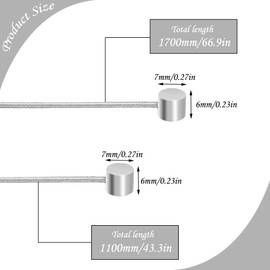 ZELHYEUU 4 Pieces Bicycle Brake Cable, Mountain Bike Brake Cable Inner Cable, Bicycle Brake Cable Replacement Accessories, Bicycle Before and After Brake Cable Set, Comes with 4 Pieces Mountain