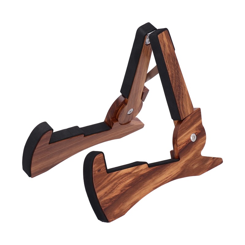 Electric Guitar Stand MA38E Foldable Zebrawood RabbibShape Flooring Holder with