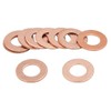 sourcing map 10 Pcs 10mm Inner Diameter Copper Washers Flat