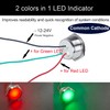 22mm 12V-24V Two Colors Metal LED Indicator Light, Waterproof Common