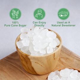 SUN RIGHT Natural Crystal Rock Sugar, Pure Cane Sugar, Rock Candy Perfect for Baking, Tea, Coffee, 2.2lb, 35.3OZ