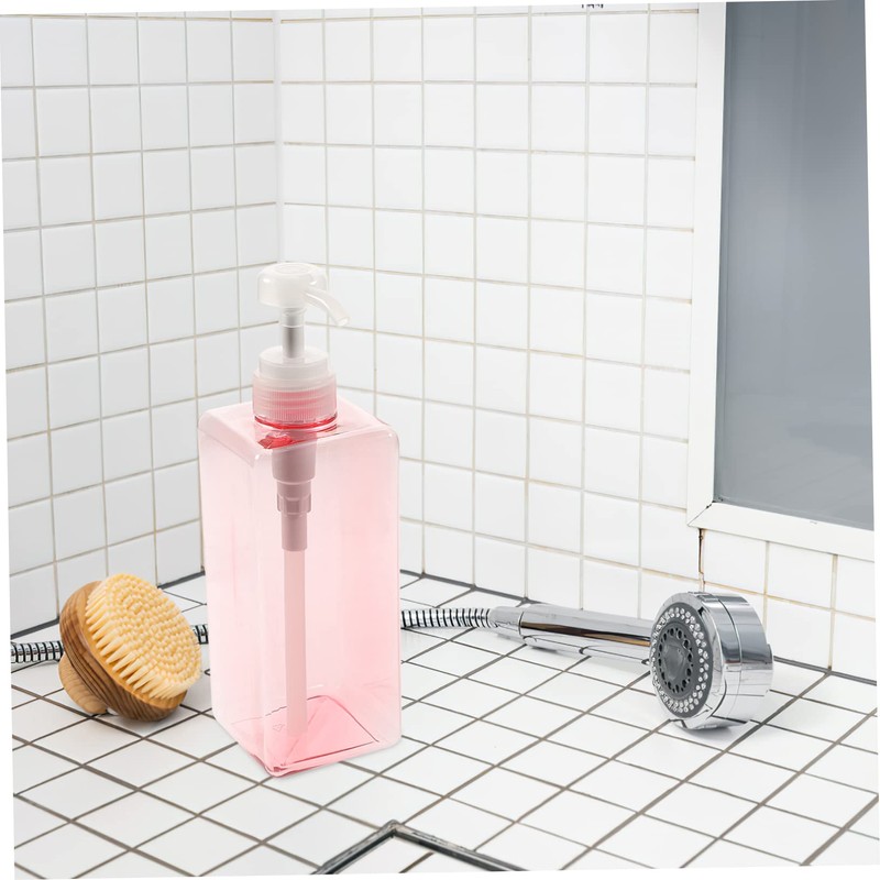 ABOOFAN Square Liquid Pump Dispenser Bottle for Shampoo Body Wash