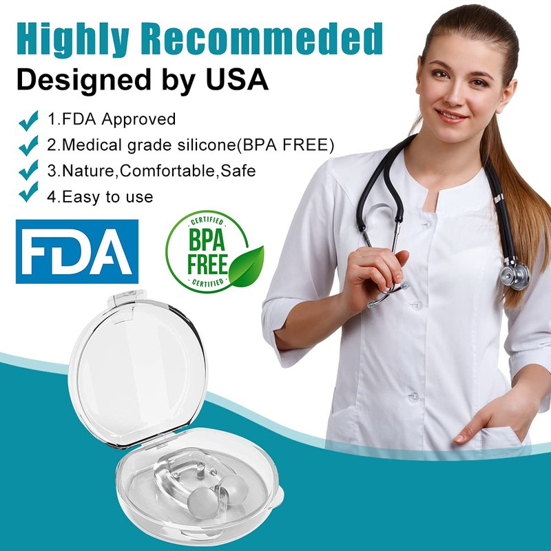 Tivcroxs 2025 Aktualisierte Schnarchstopper - 4er Set,Anti Schnarch Nasenclip Magnetischer