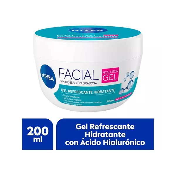 Nivea Gel Facial Refrescante con Ácido Hialurónico 200ml Rápida absorción
