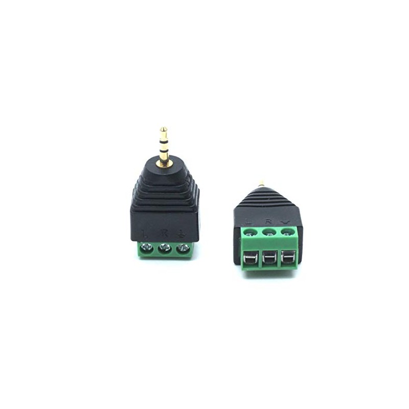 Sscon 5pcs 2.5mm Stereo Audio Male Plug to AV 3-Screw