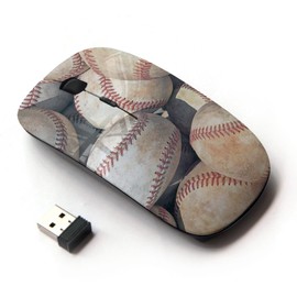 Graphic4You Baseball Theme Sports Design Ergonomic Wireless Mouse with Nano Receiver