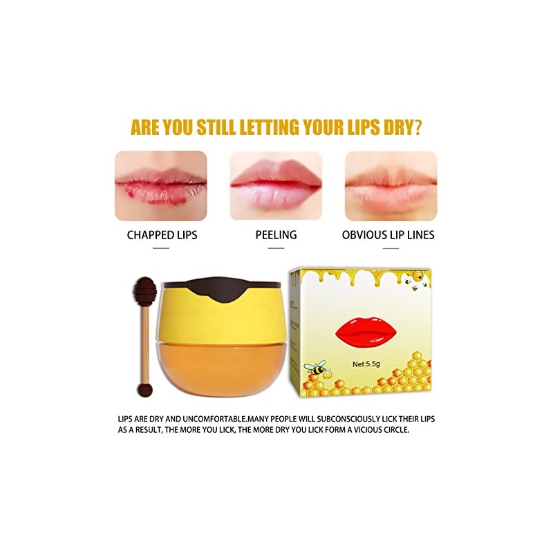 Mascarilla Para Labios, 2 Latas Mascarilla para Dormir de Labios