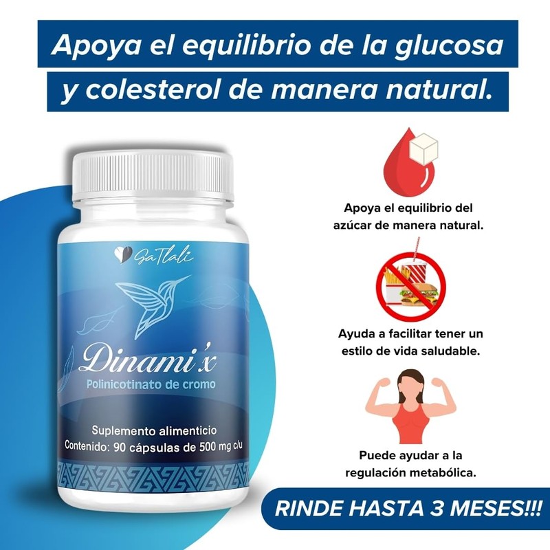 Polinicotinato De Cromo 500mg 90 Caps | Suplemento Nutricional |