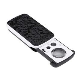 Semme Lupa para Joyería con Luz LED, 30X/60X/90X, Lente Óptica, Diseño Portátil y Ligero, Ideal para Inspección de Joyas (Negro)