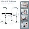 COSTWAY Foldable Toilet Safety Frame, Height & Width Adjustable Toilet