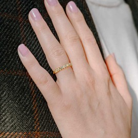 misszhi Gold Rings for Women Non Tarnish Gold Rings Sparkling CZ Rings for Women Gold Jewelry for Women Wedding Rings Engagement Rings Gifts for Women Daughter Sister Wife Her (7)