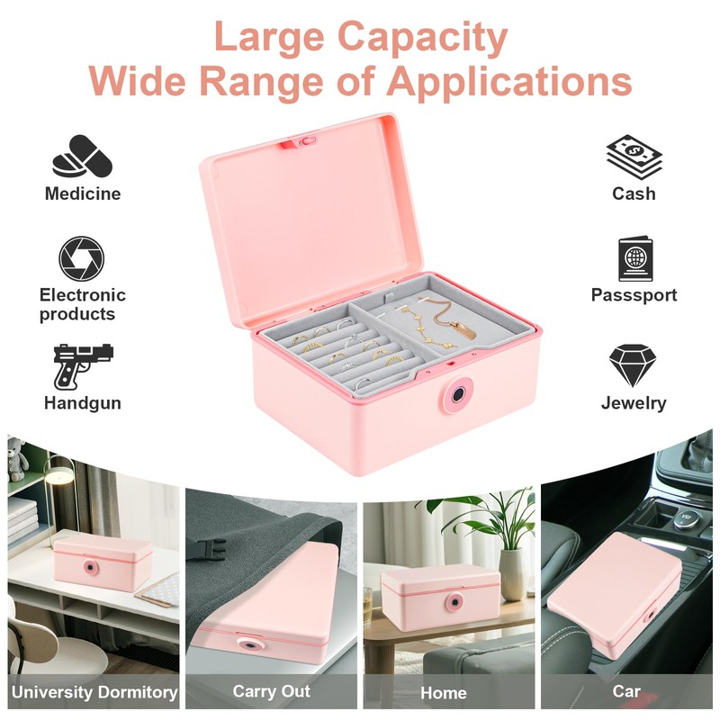 Fingerprint Storage Box 3 Layers Organizer Box Large Capacity Fingerprint