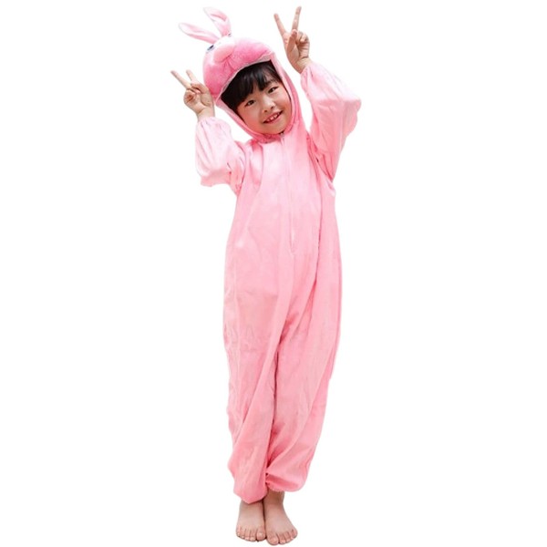 morytrade Rabbit Kigurumi Cosplay, Children's Costume, Party, Halloween, 39.4 inches (100 cm)
