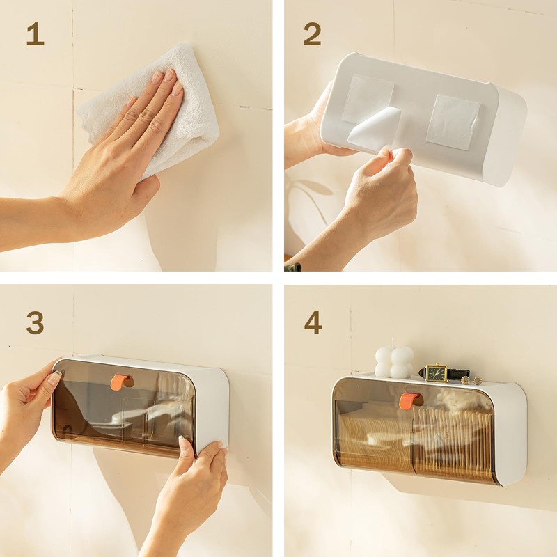 MORNITE Pad Holder for Bathroom,Sanitary Napkins Organizer,Feminine Tampons Storage Day