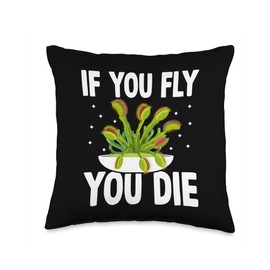 Monster Plant Gardening Lover Funny YouthVenus Fly Trap Throw Pillow