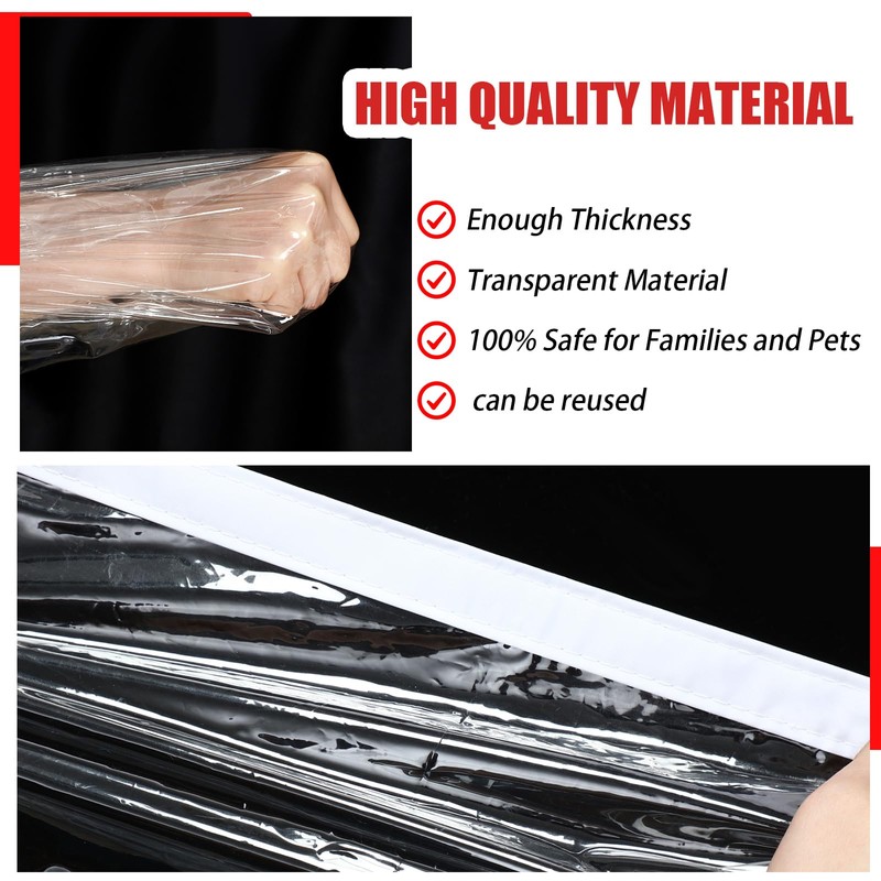 Preboun 3 Sets Dust Barrier Magnetic Dust Barrier Door Kit