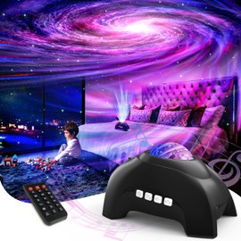 Vidafelic Planetarium Home Professional Star Projector Light, Galaxy Light, Starry Sky Light, 14 Lighting Modes, Compatible with USB Drives, Timer Function, Projection Lamp, Starry Sky Light, Voice