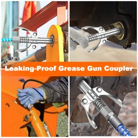 AKEOIL Grease Gun Coupler, Grease Joint Fittings, Grease Nozzle Fittings, Compatible With All Grease Guns, Suitable for Automobiles, Industrial Machinery and Equipment Farms, Etc