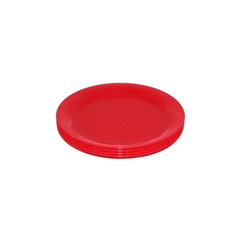 Tupperware Set of 4 Plates 8" Round Open House Floresta