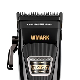 WMARK Professional VIBEMIX Cordless Low Vibration Outer Rotor BLDC Hair Clipper – 8500RPM Sharp & Durable DLC Stainless Steel Blade, Barber Clipper for Men & Barbershops, NG-V1 (Black)