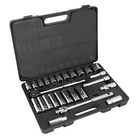 Performance Tool W32904 1/2-Inch Drive MET Socket Set, 26-Piece, 1-Pack