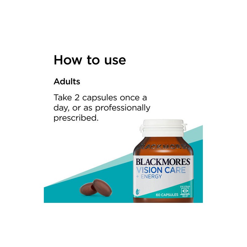 Blackmores Vision Care + Energy 60 Capsules